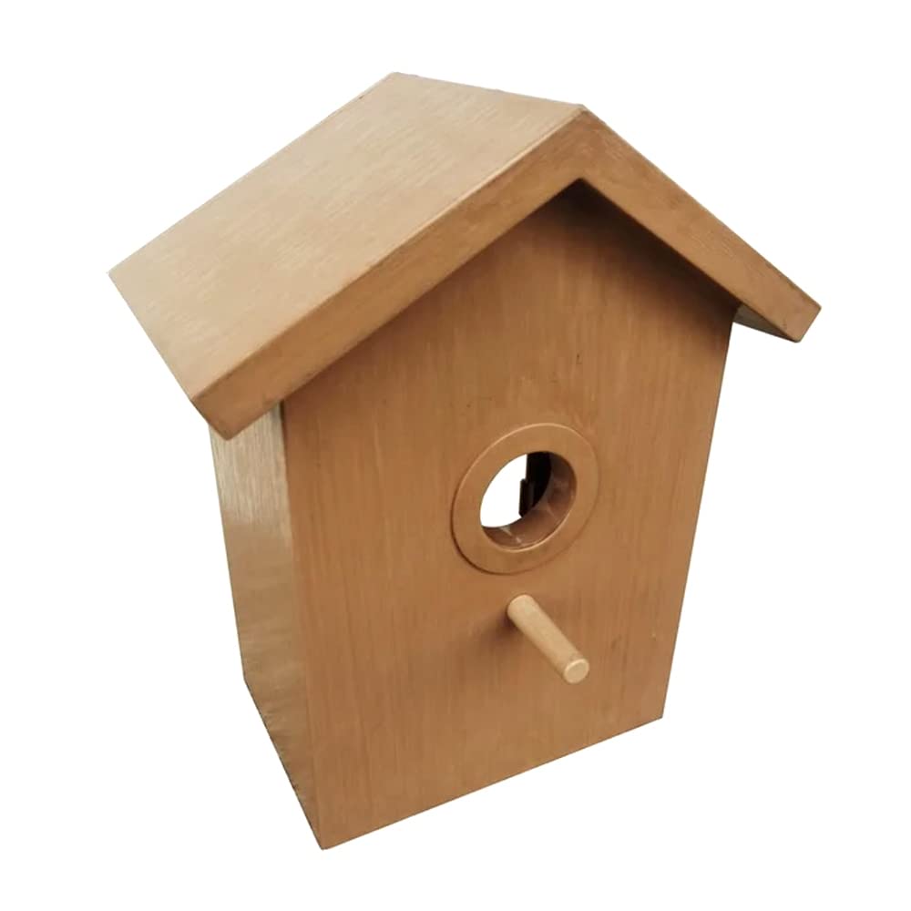 SPY Window Birdhouse - Easy to Make See Through One Way Mirrored Home Bird Nest House Mount with Viewing Window for Backyard