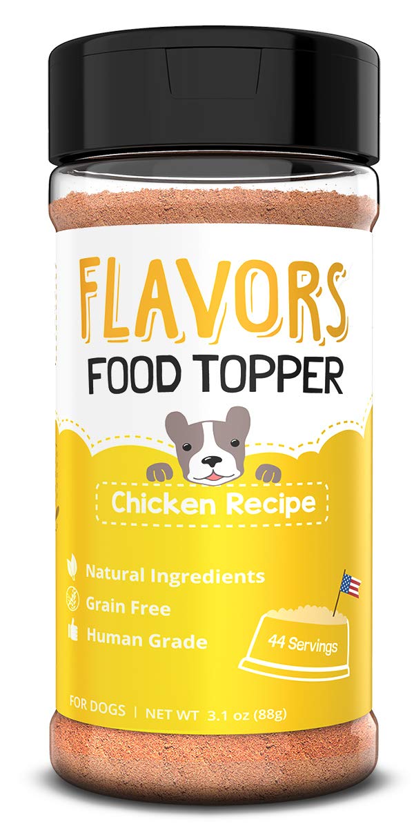 BEAUMONT BASICS Flavors Food Topper and Gravy for Dogs - Chicken Recipe with Bone Broth, 3.1 oz. - Natural, Grain Free - Perfect Kibble Seasoning Treat Mix for Picky Dog or Puppy