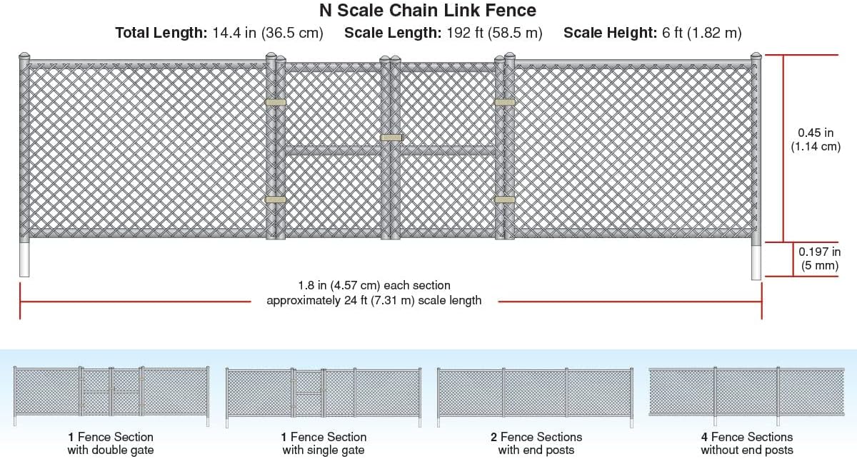 Woodland Scenics A2993 N Chain Link Fence